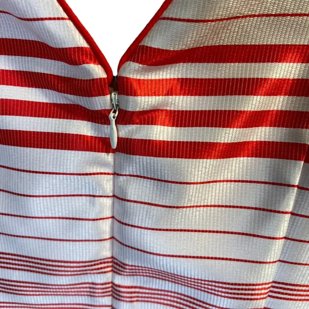 Jessica Simpson Womens Fit & Flare Dress Red White Stripe Size 6